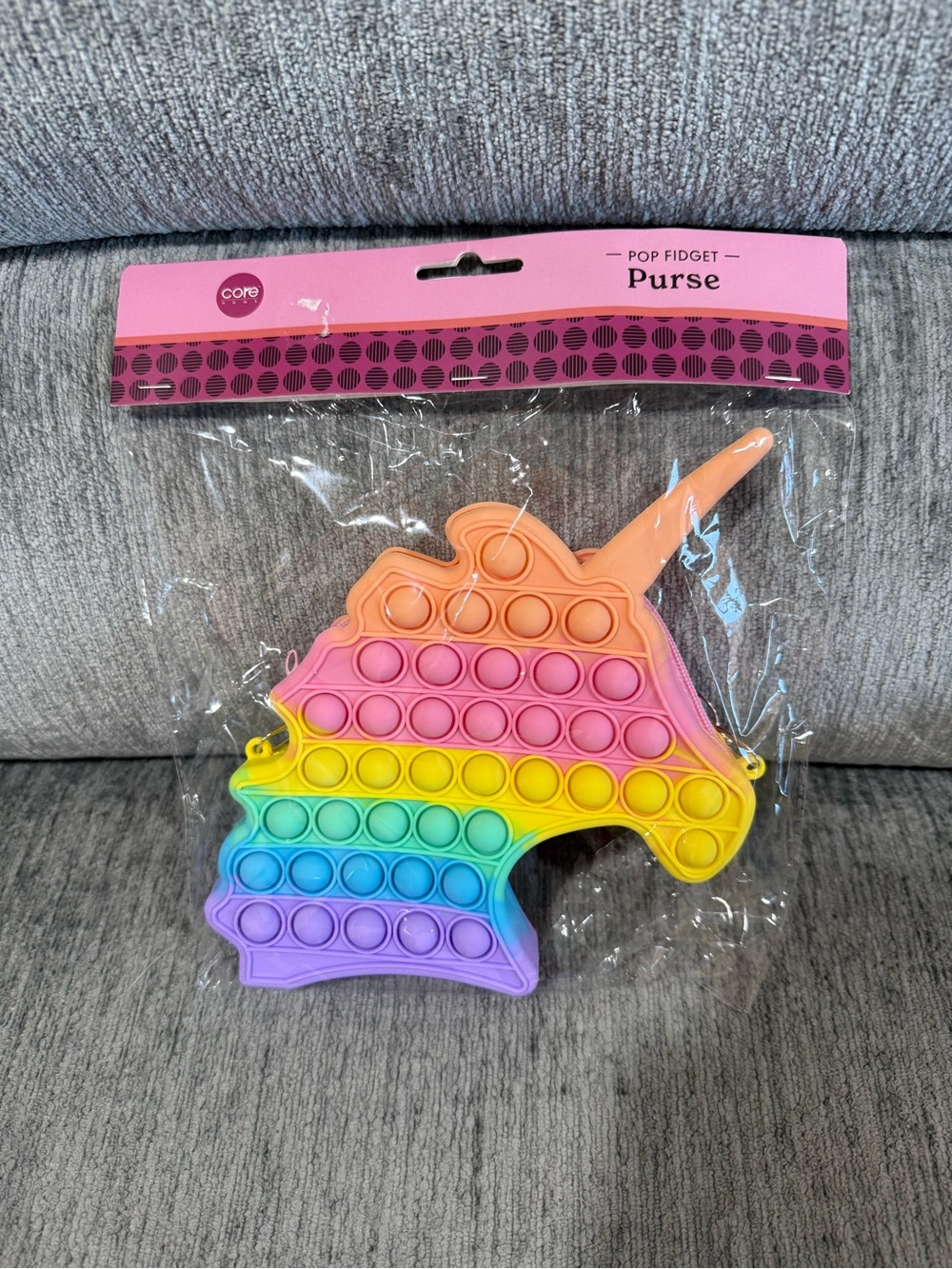 Pop Fidget Unicorn Purse - Rainbow Pastel